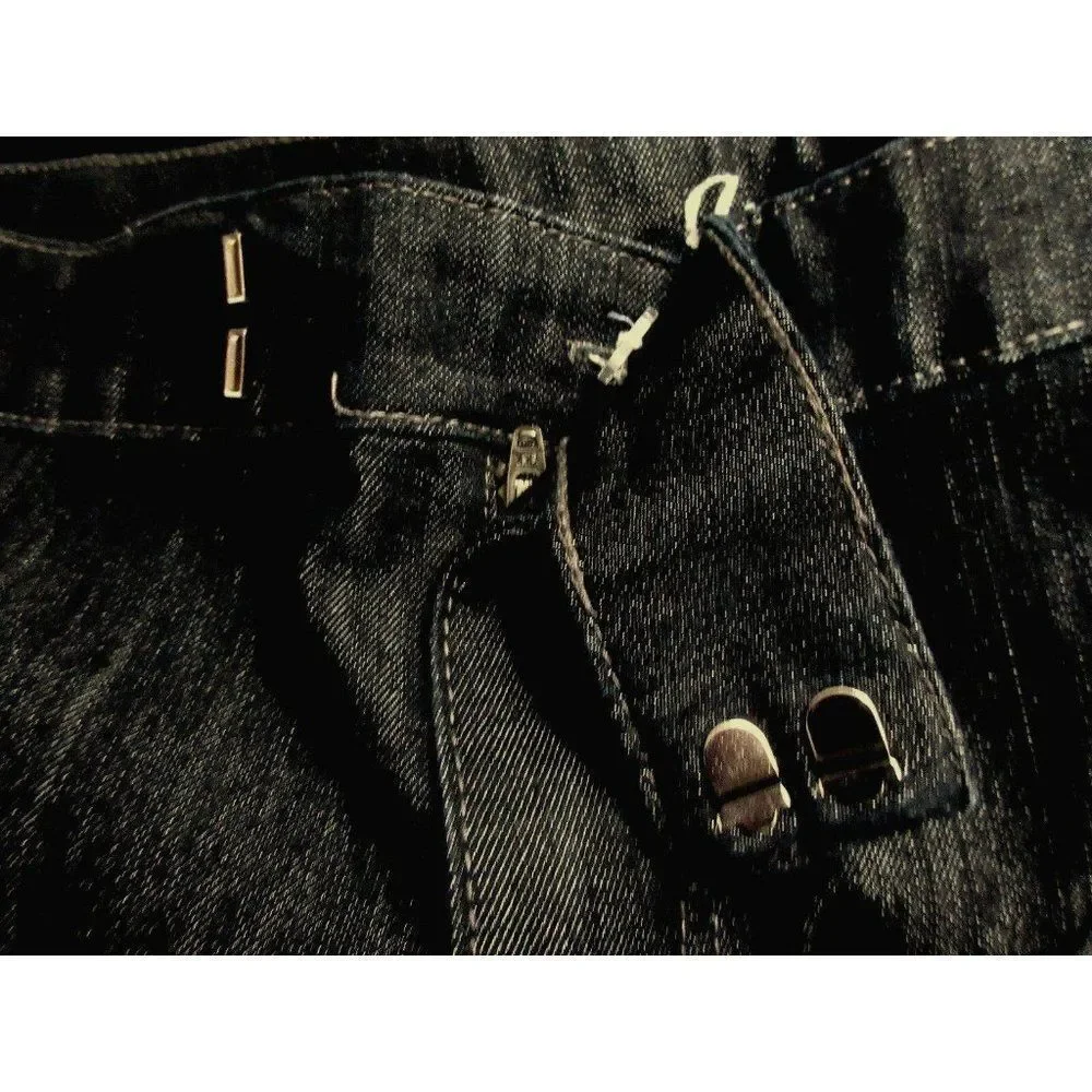 Avenue Black Ankle Jeans Sz 18 Cotton Stretch Flat Front Back Pockets - Picture 4 of 6